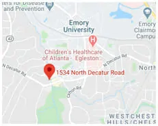 Map to Atlanta, GA Law Office